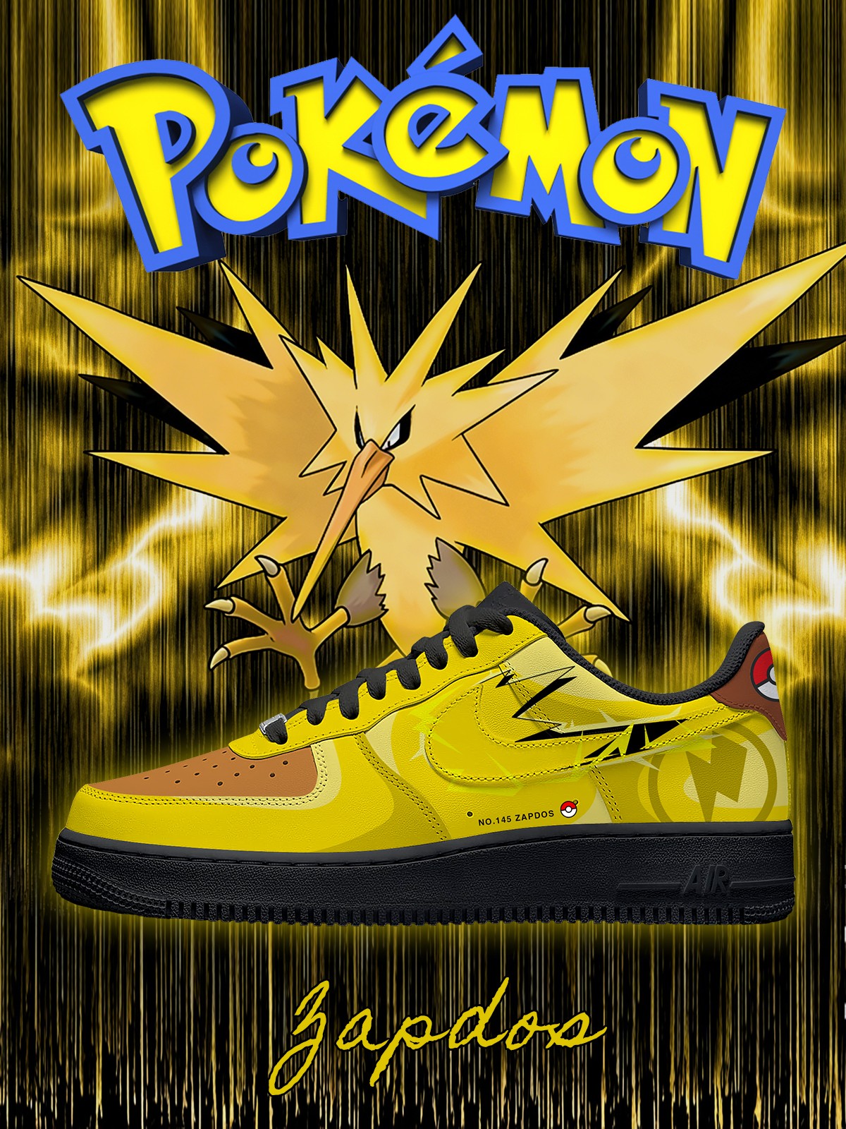 Zapdos V.2 Custom Air-Style Sneakers