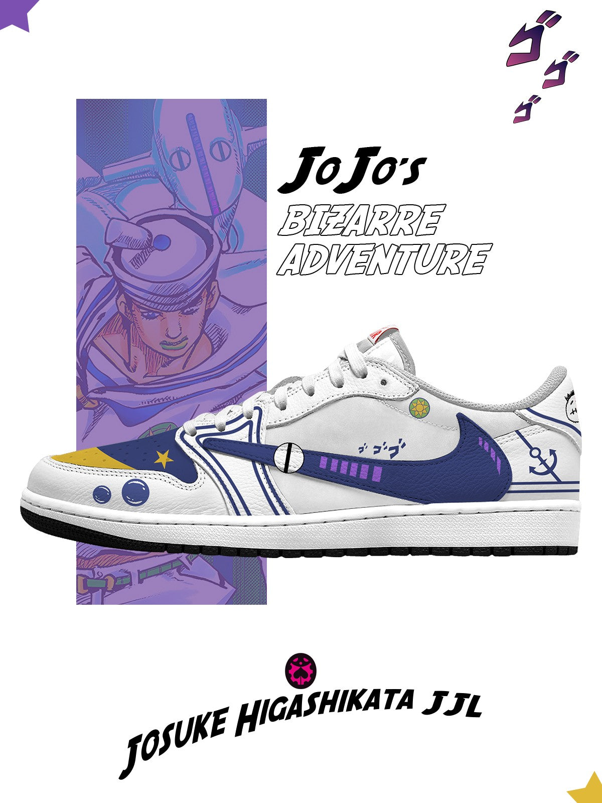 Josuke Higashikata JJL V.1 Custom TS Low Sneakers