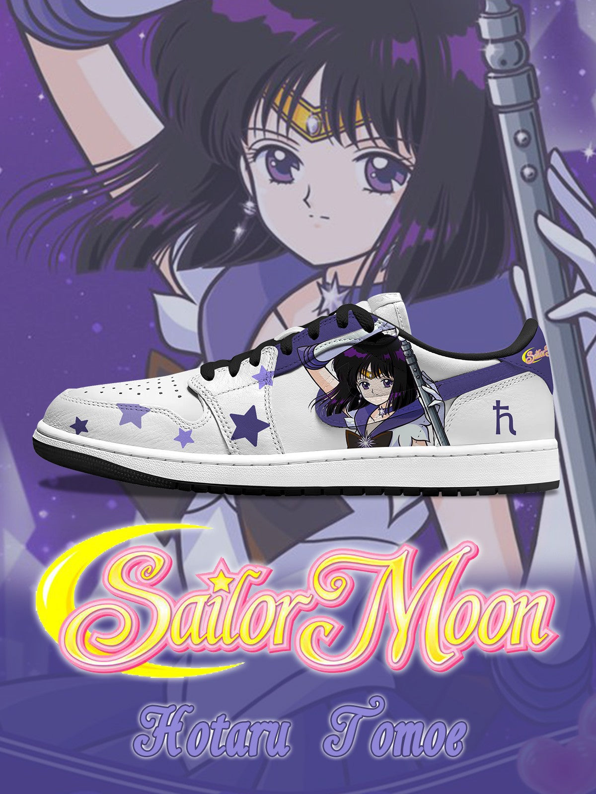 Hotaru Tomoe V.1 Custom Low-Top Court Sneakers