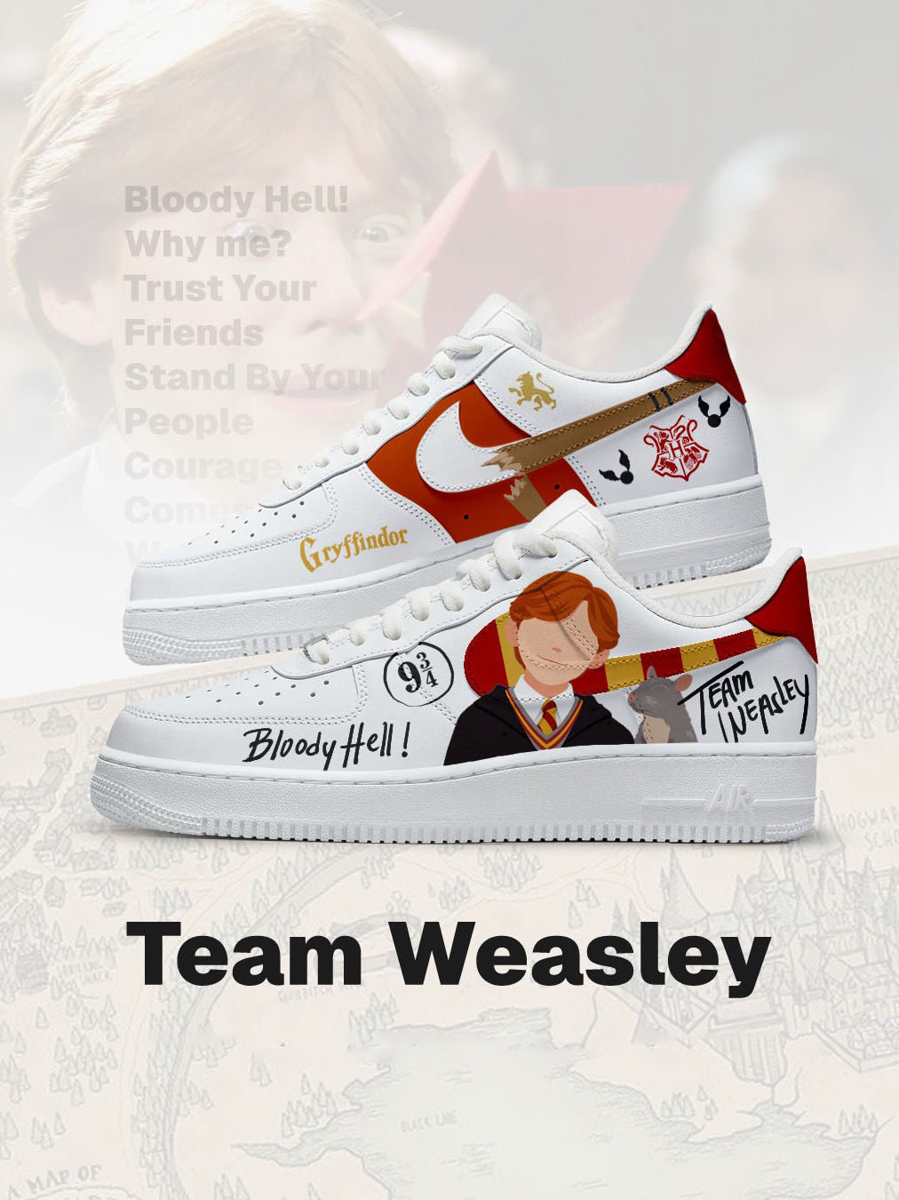 Team Weasley V.1 Custom Air-Style Sneakers