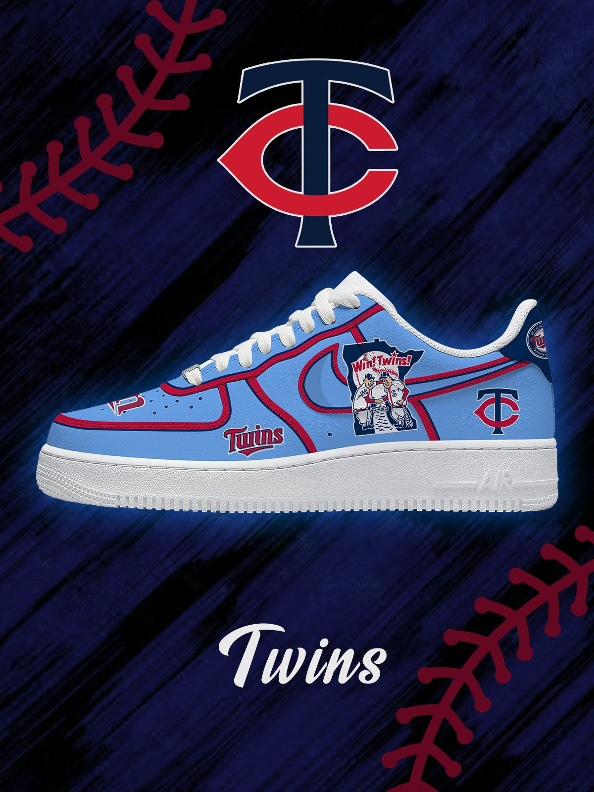 Minnesota Baseball V.2 Custom Air-Style Sneakers