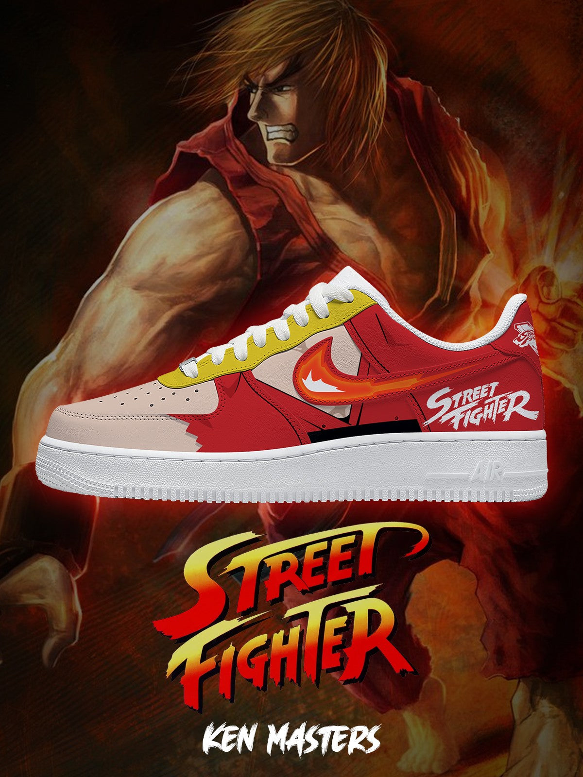 Ken Masters V.1 Custom Sneakers