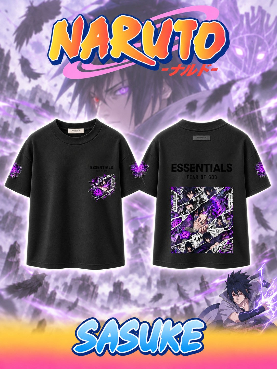 Sasuke V.2 Custom Ess. T-Shirt
