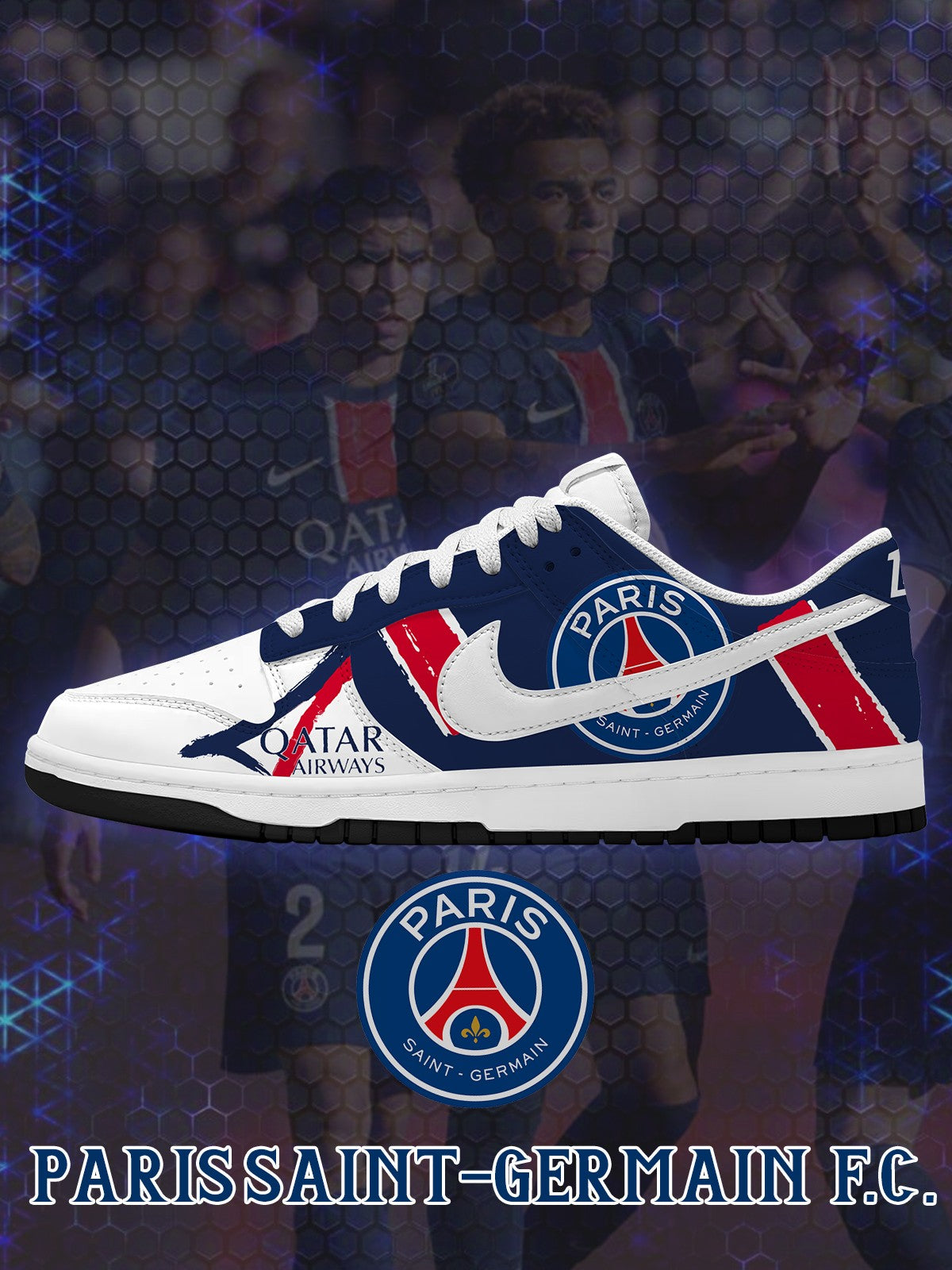 PSG V.1 Custom SB-Style Sneakers