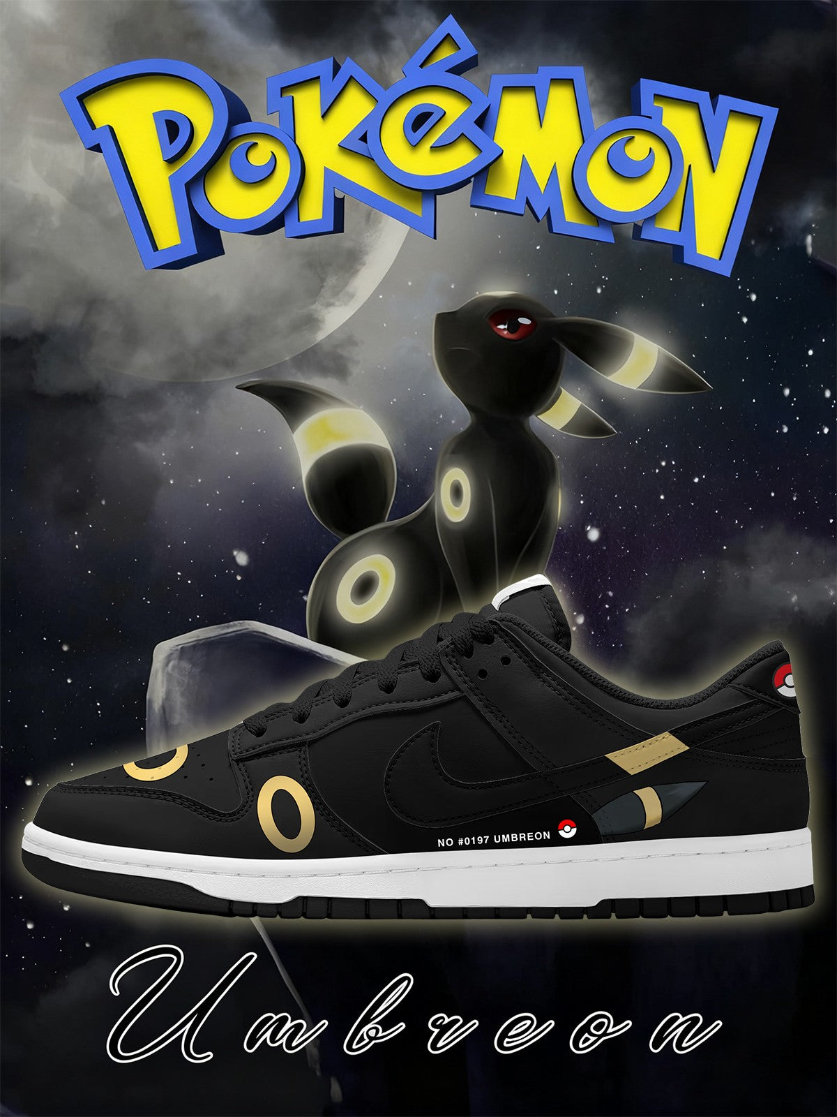 Umbreon V.1 Custom Court-Low Sneakers