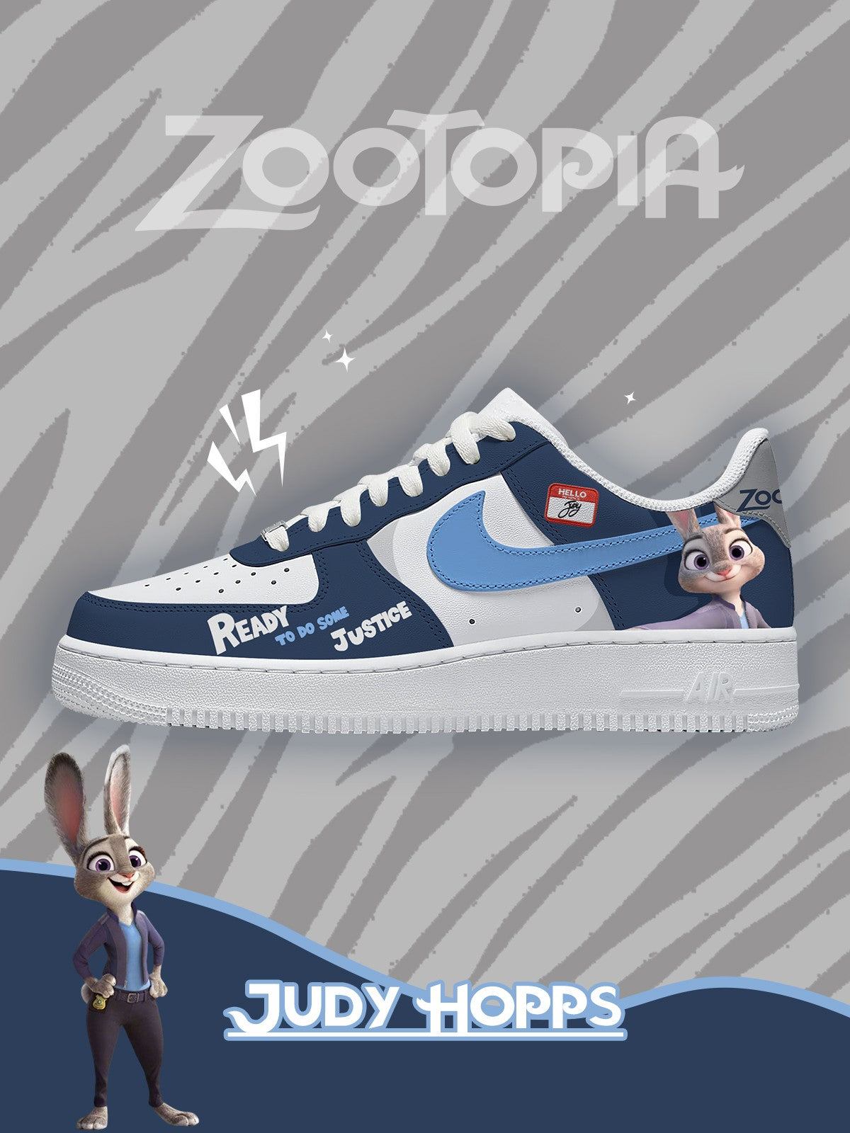 Judy Hopps V.1 Custom Air-Style Sneakers