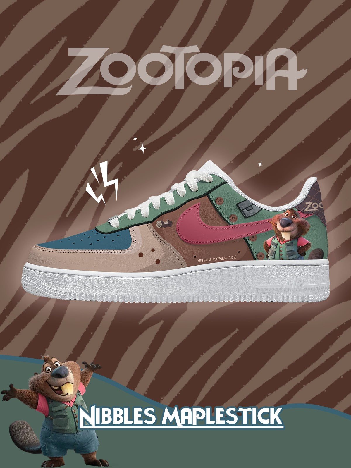 Nibbles Maplestick V.1 Custom Air-Style Sneakers