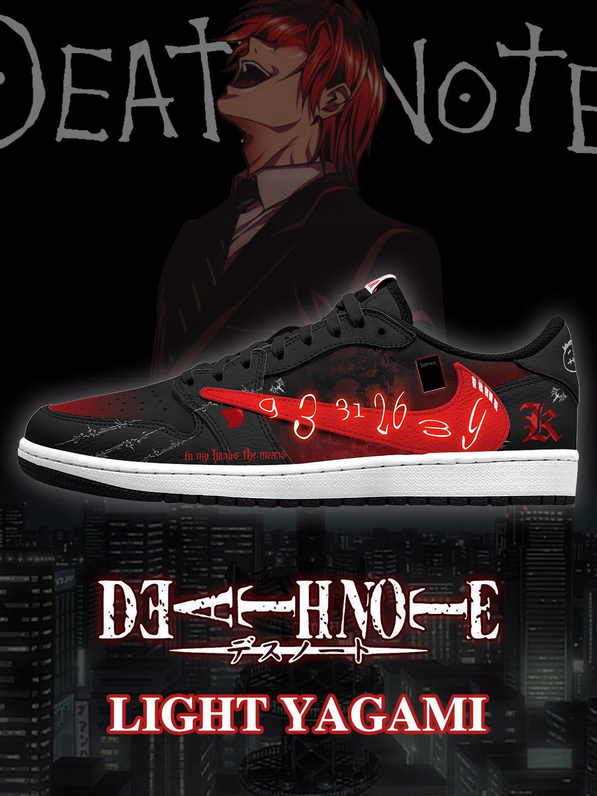 Light Yagami V.3 Custom TS Low Sneakers