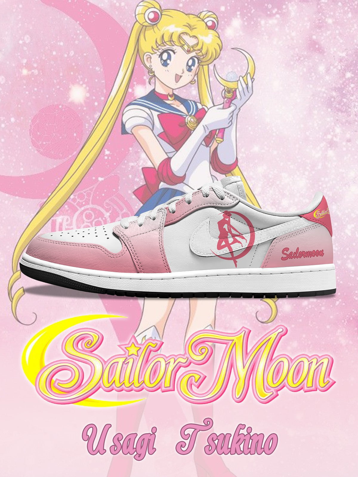 Usagi Tsukino V.3 Custom Low-Top Court Sneakers