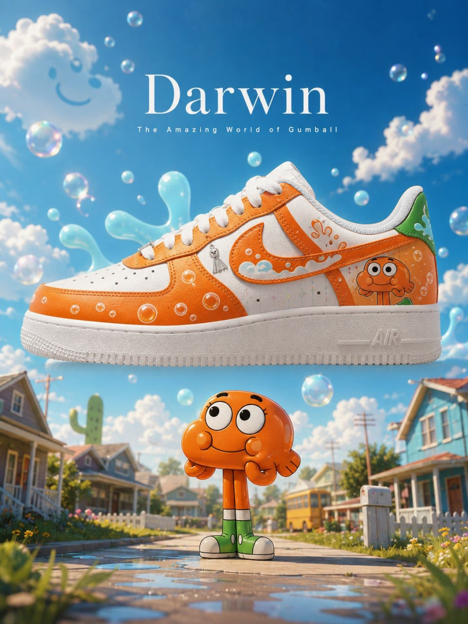 Darwin Watterson V.2 Custom Air-Style Sneakers