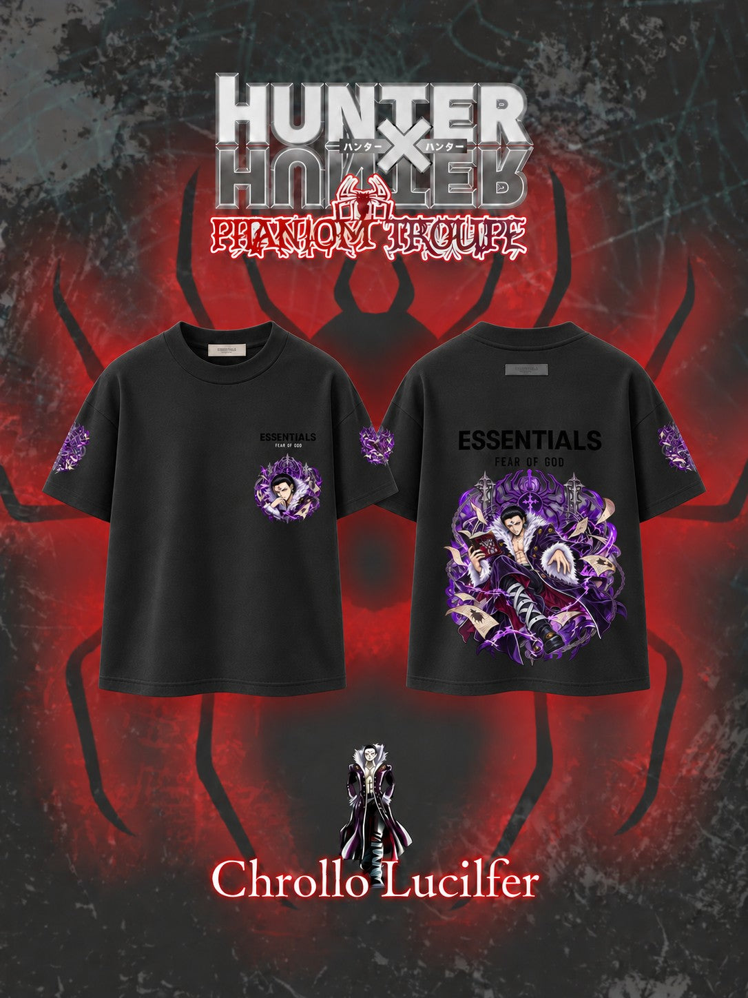 Chrollo Lucilfer V.1 Custom Ess. T-Shirt