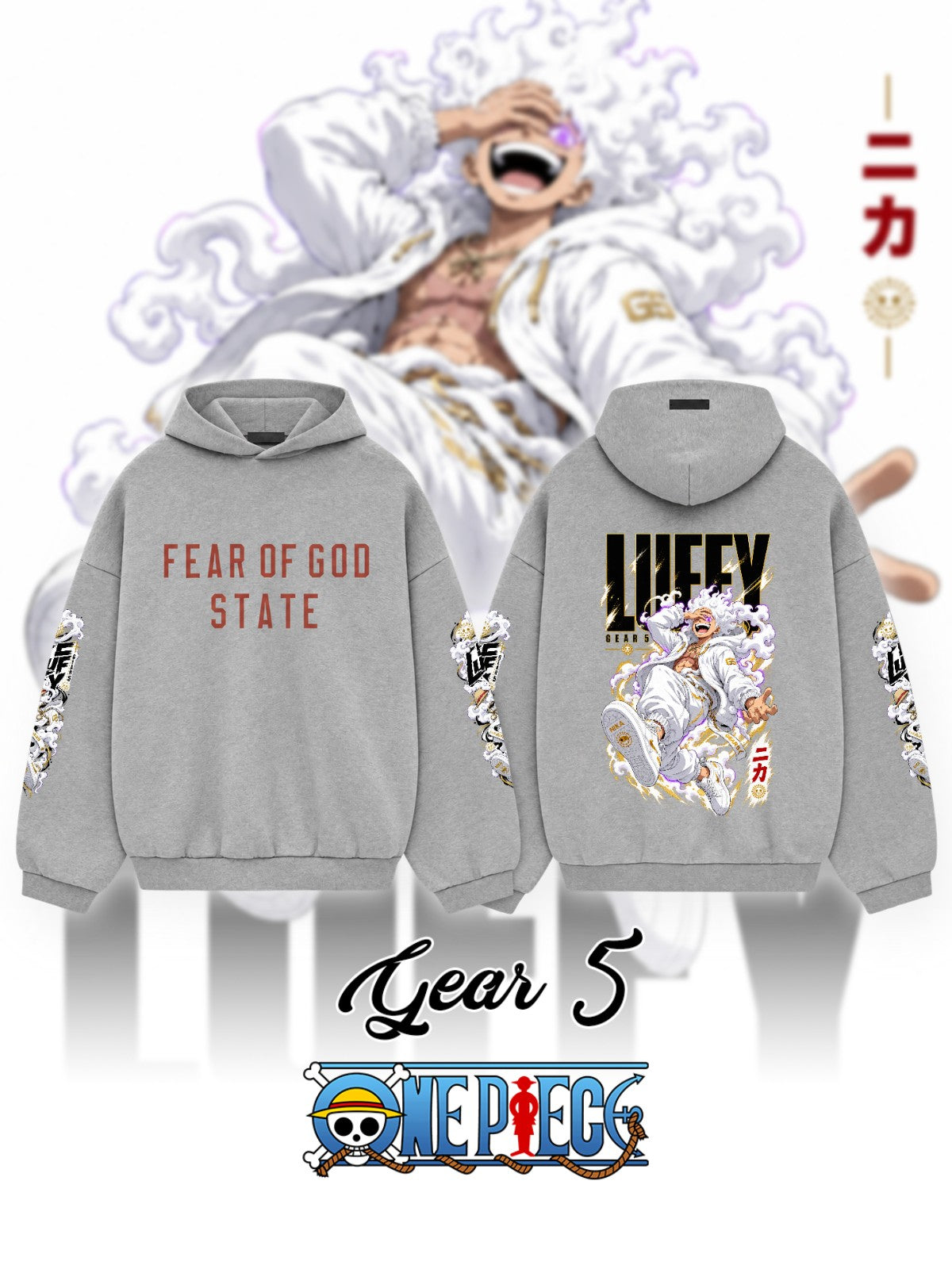 Luffy Gear 5 V.2 Custom Ess. Hoodie