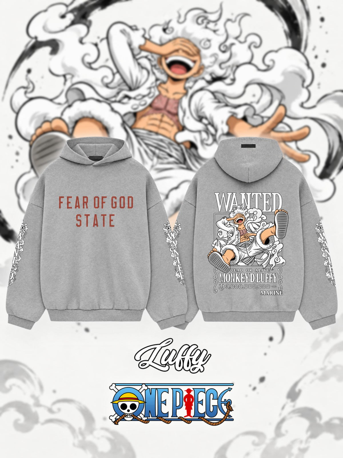 Luffy Gear 5 V.3 Custom Ess. Hoodie