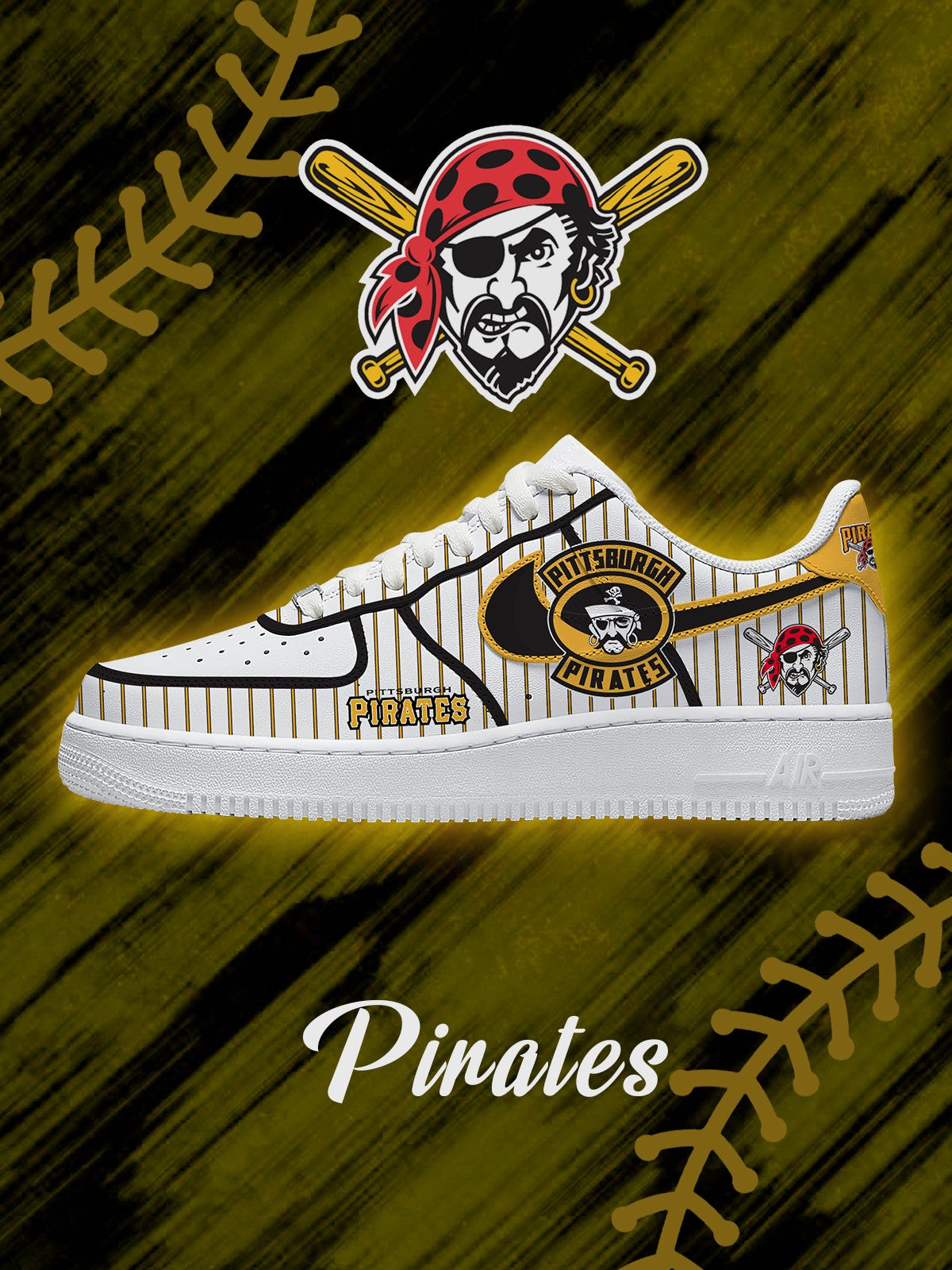 Pittsburgh Baseball V.2 Custom Air-Style Sneakers