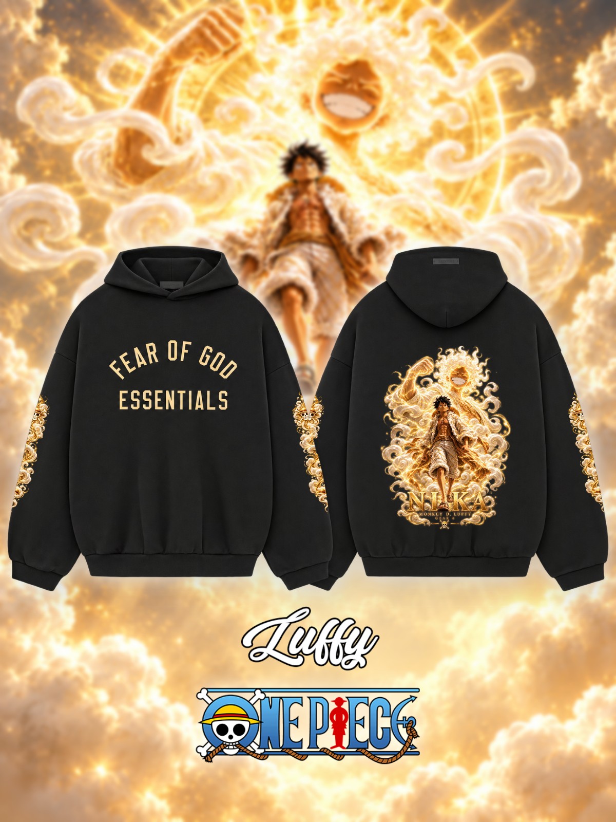 Luffy Gear 5 V.4 Custom Ess. Hoodie