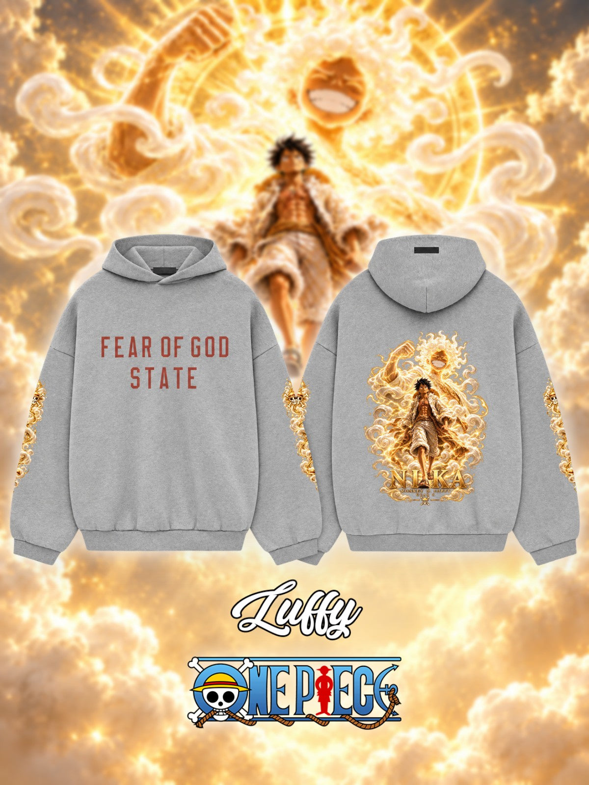Luffy Gear 5 V.4 Custom Ess. Hoodie