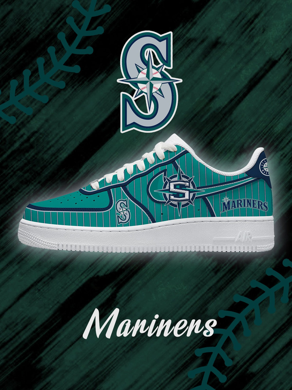 Seattle Baseball V.2 Custom Air-Style Sneakers