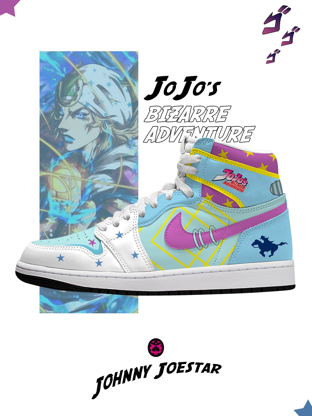 Johnny Joestar V.1 Custom High-Top Sneakers