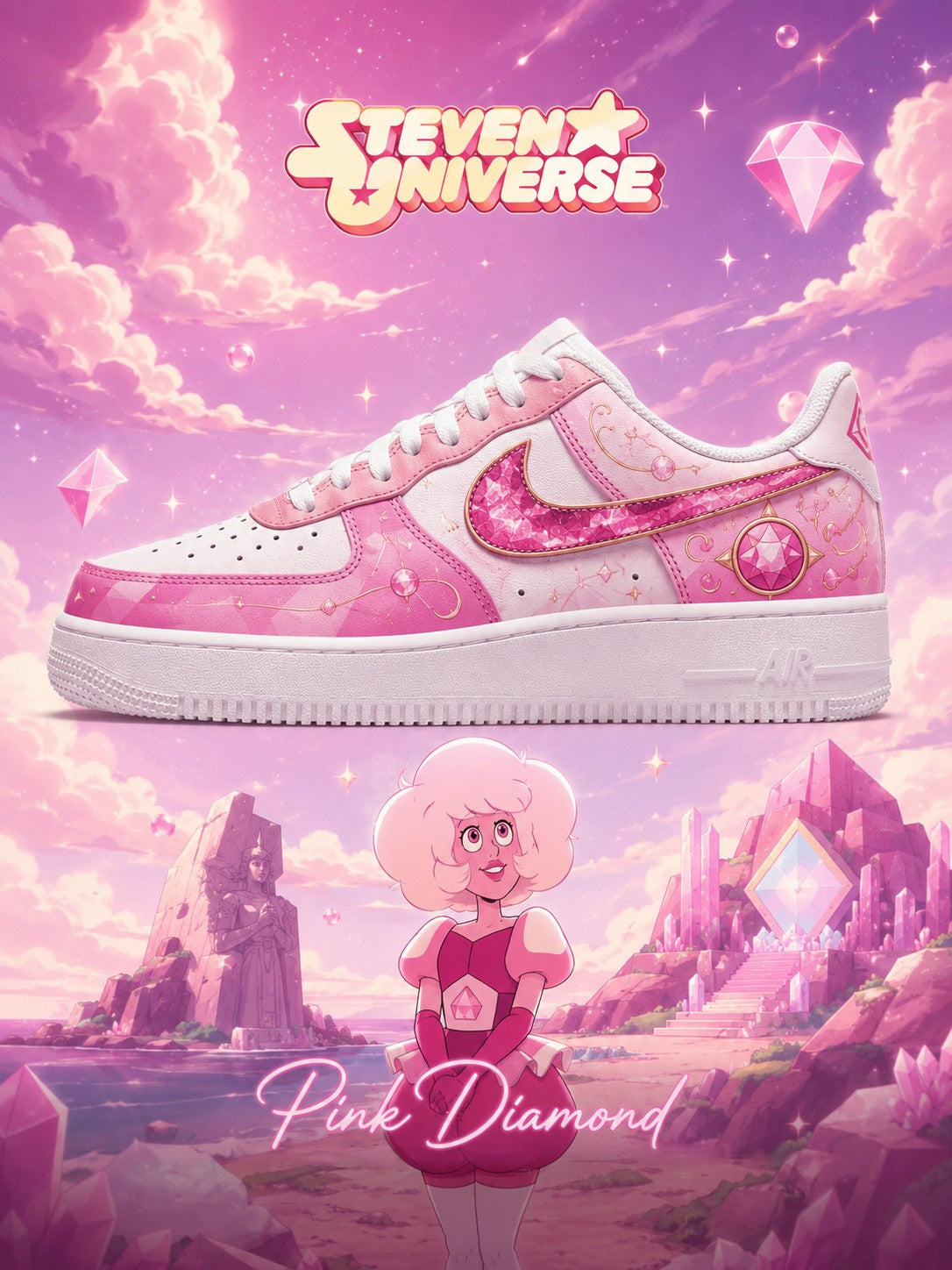 Pink Diamond V.1 Custom Air-Style Sneakers