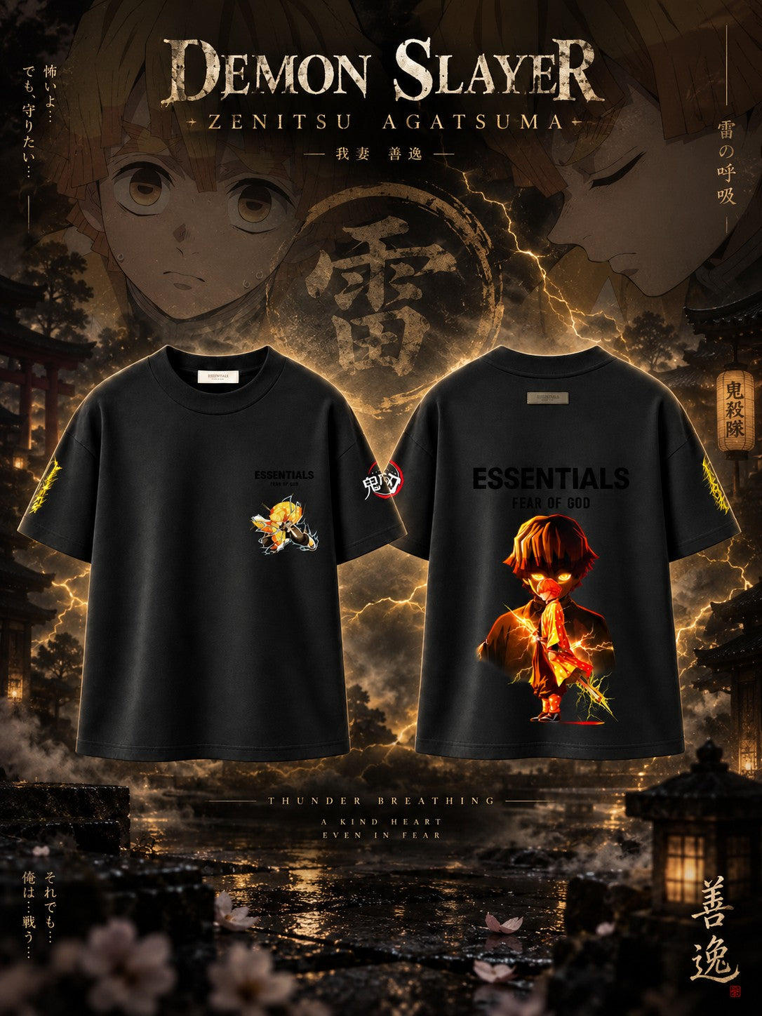 Zenitsu Agatsuma V.1 Custom Ess. T-Shirt