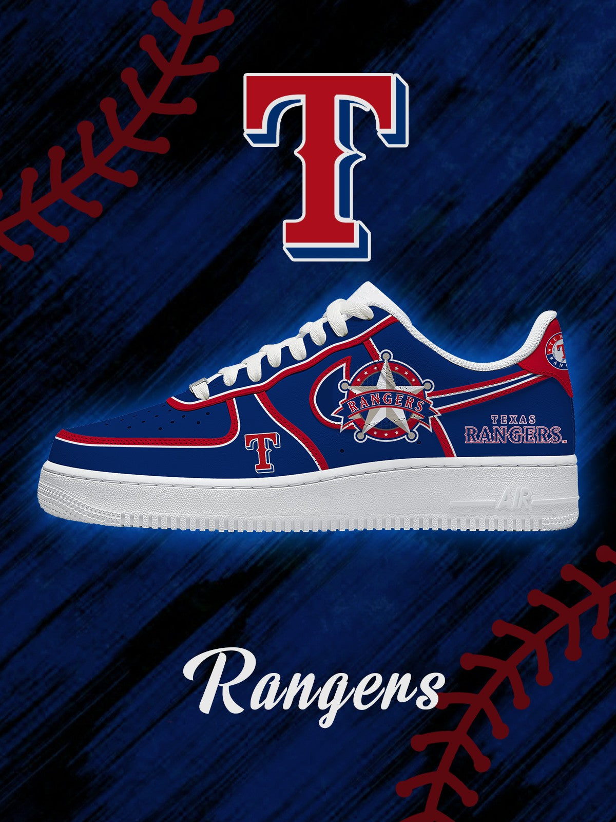Texas Baseball V.2 Custom Air-Style Sneakers