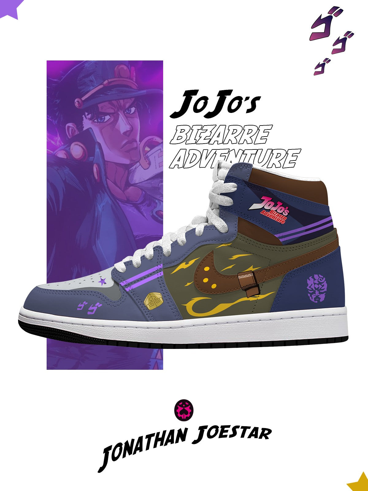 Jonathan Joestar V.1 Custom High-Top-Sneaker