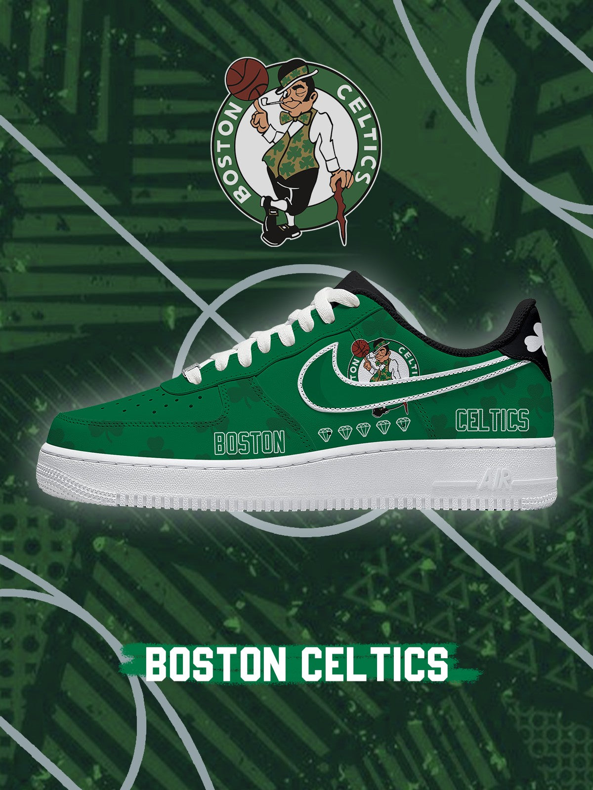 Boston Basketball V.4 Custom Air-Style Sneakers