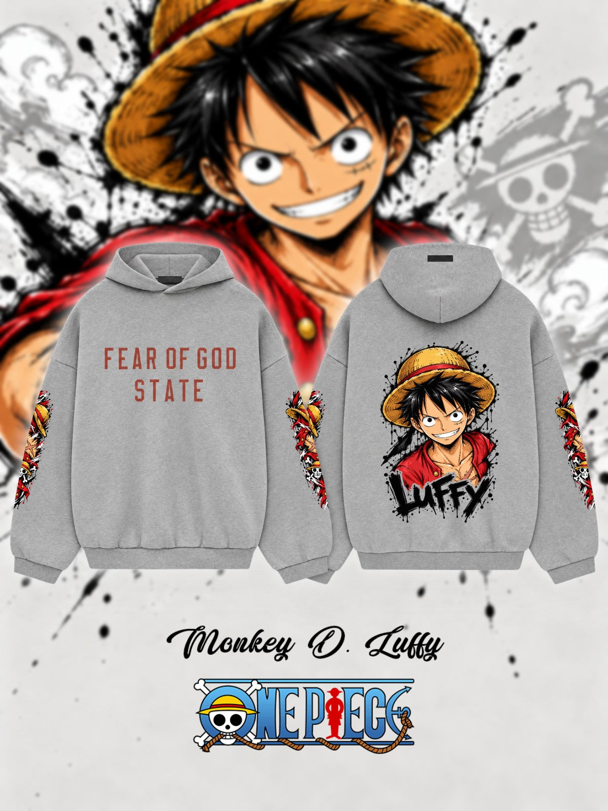 Luffy V.1 Custom Ess. Hoodie