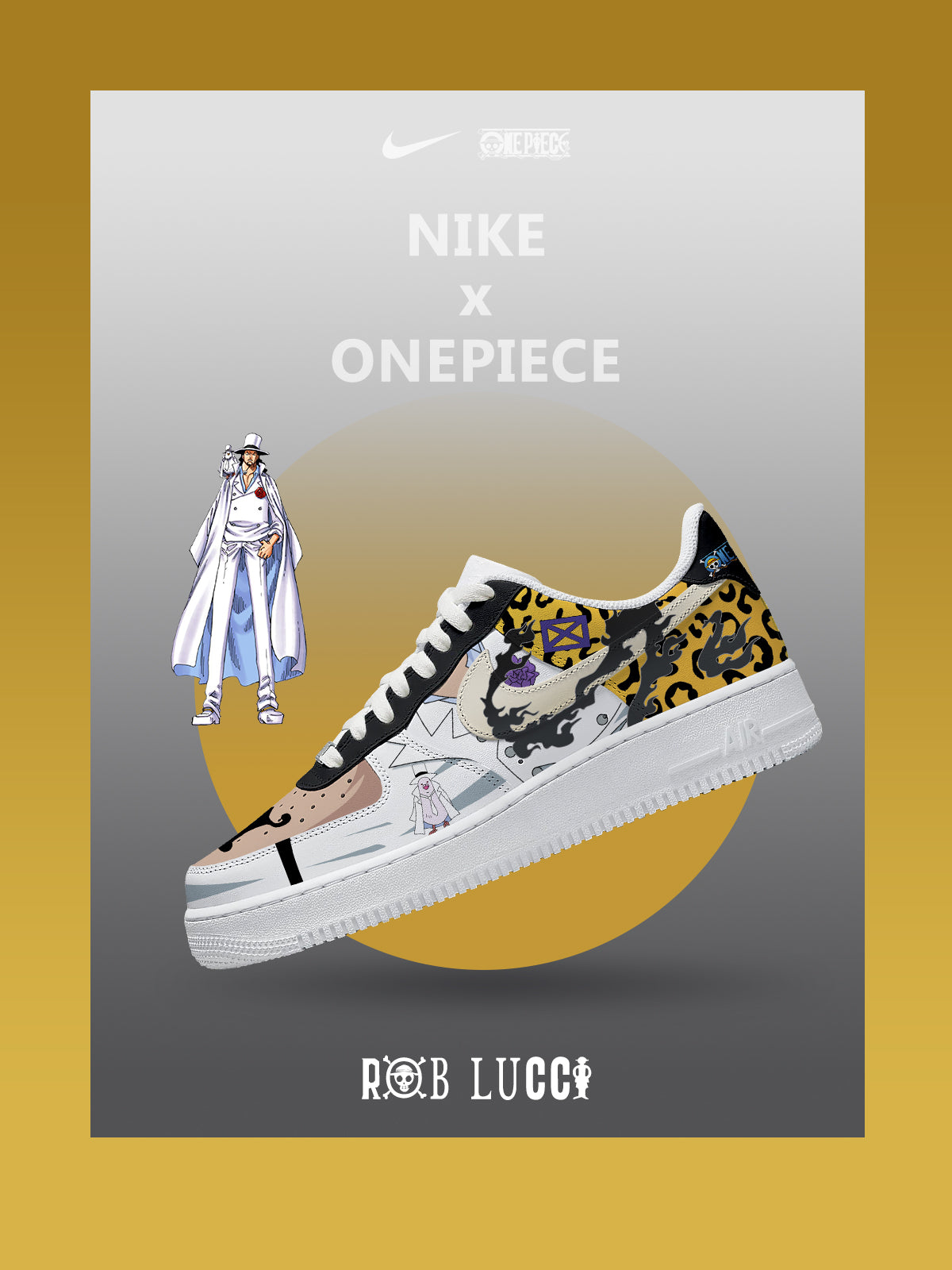 Rob Lucci V.1 Custom Air-Style Sneakers