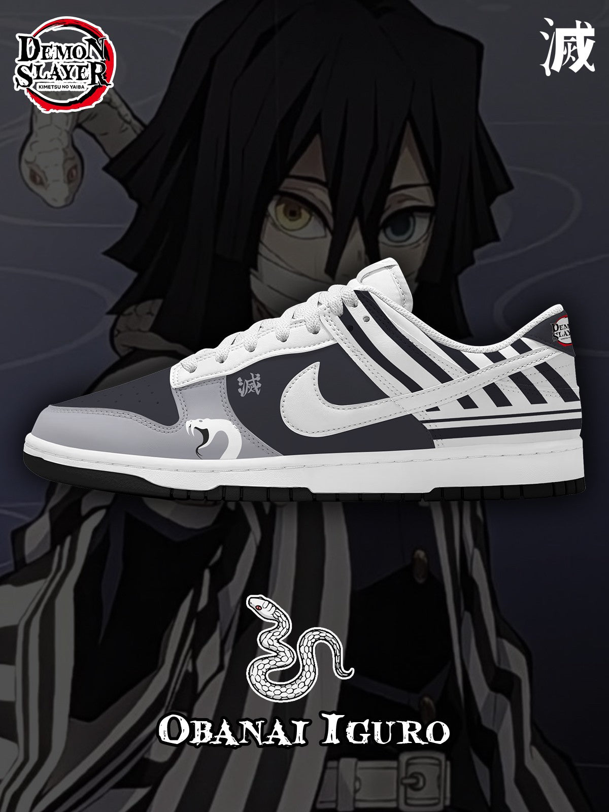 Obanai Iguro V.1 Custom Court-Low-Sneaker
