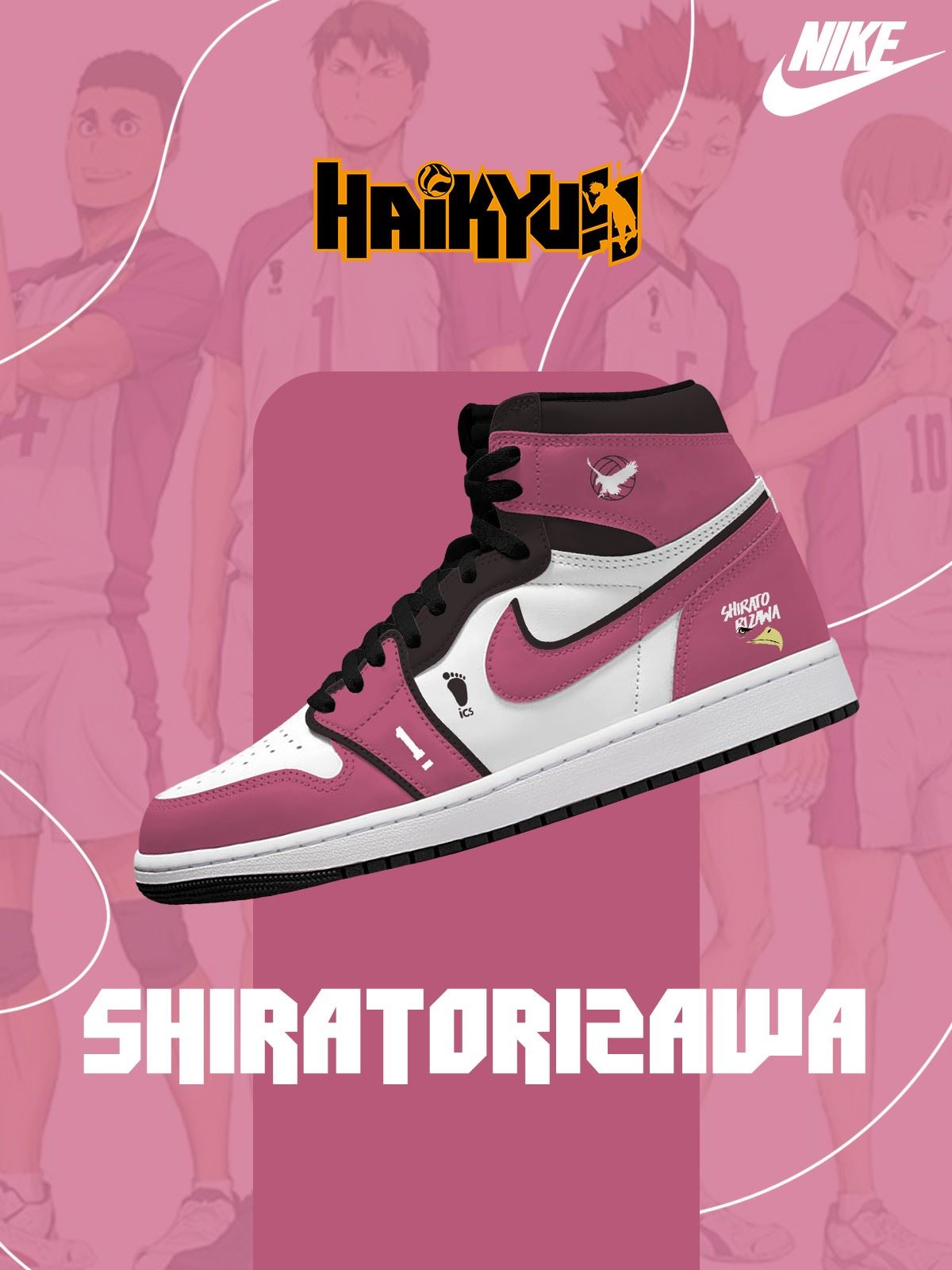 Shiratorizawa Academy V.1 Custom High-Top Sneakers