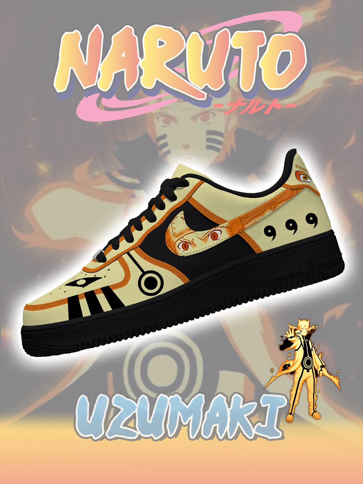 Uzumaki Naruto No.3 Custom Sneakers