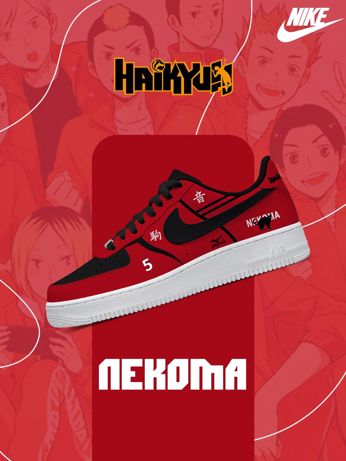 Nekoma High Custom Sneakers