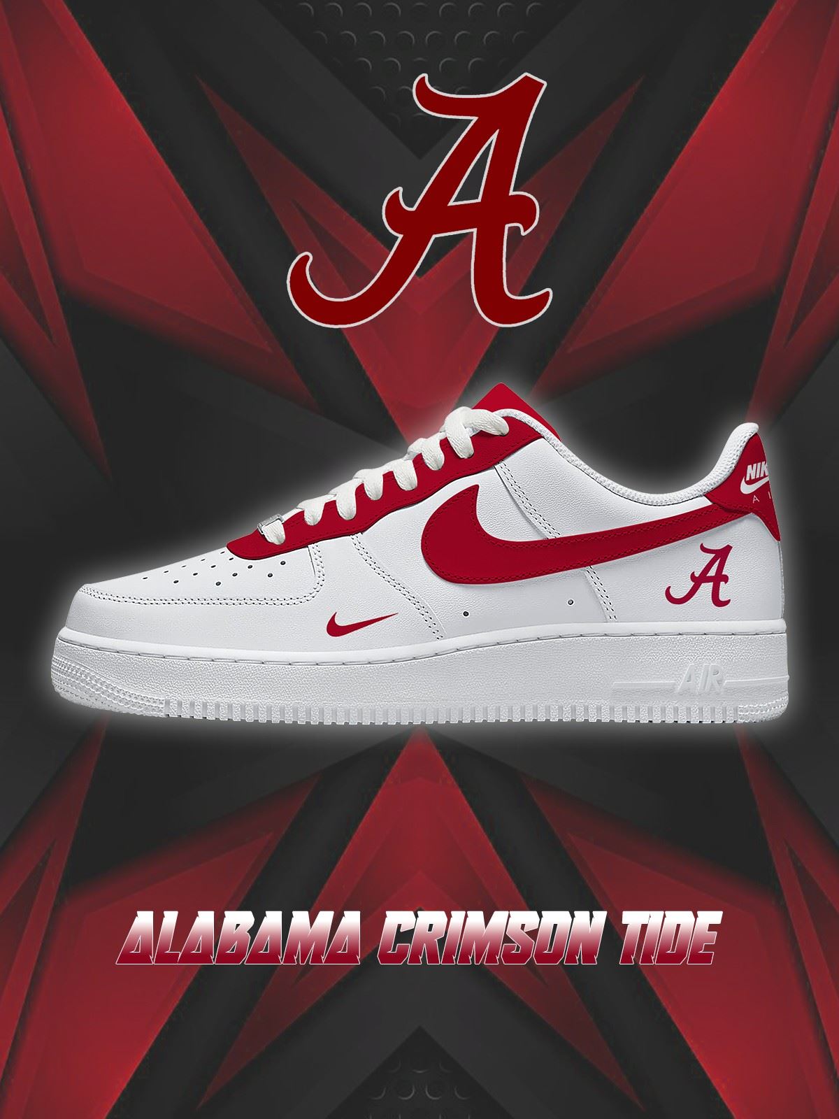 Alabama College Custom Air-Style Sneakers