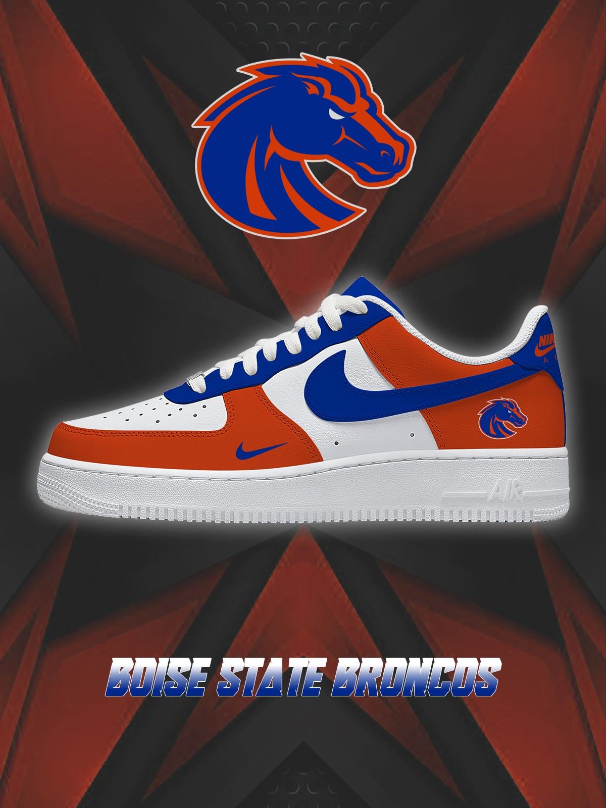 Boise State College Custom Air-Style Sneakers