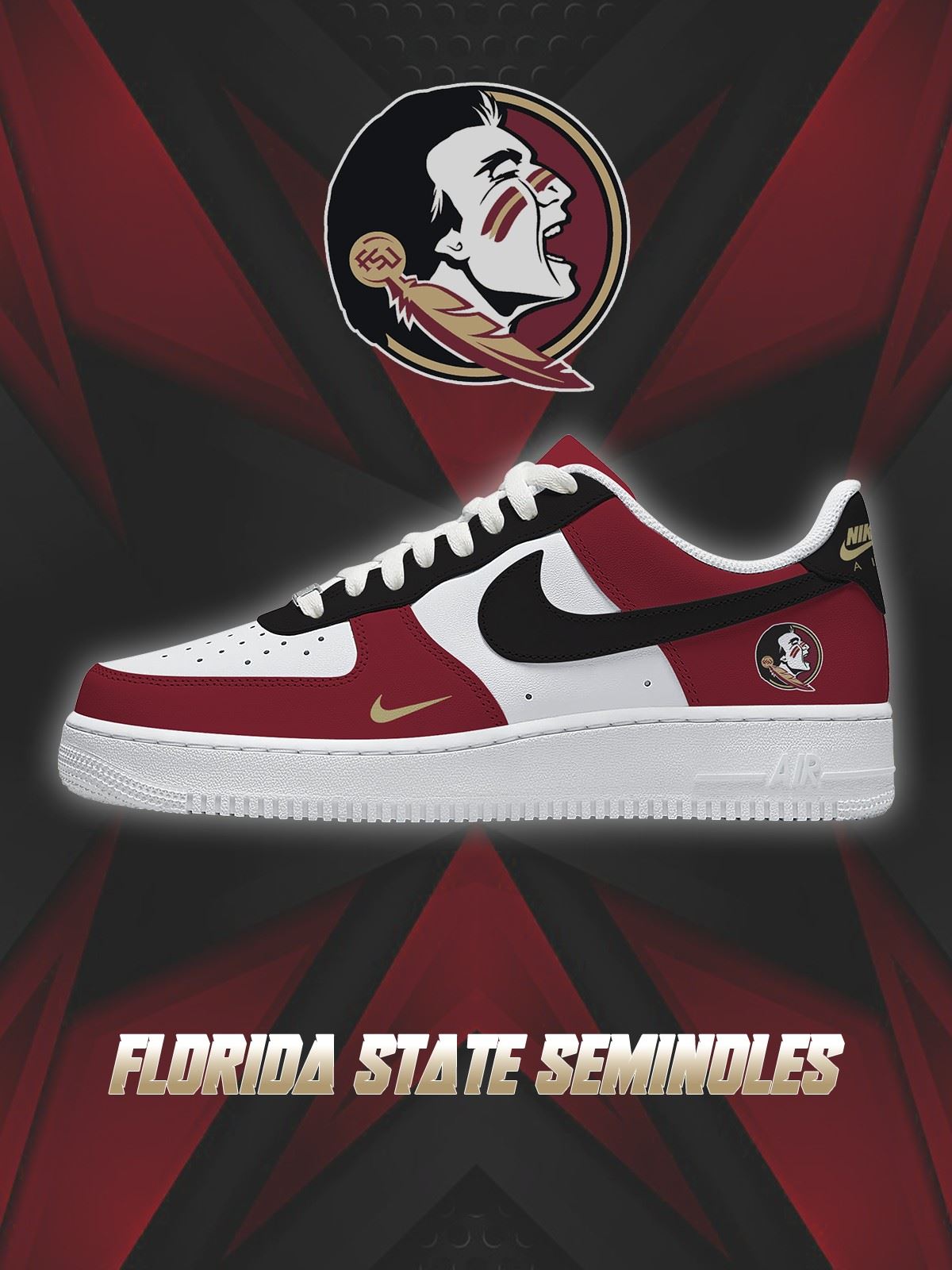 Florida State College Custom Air-Style Sneakers