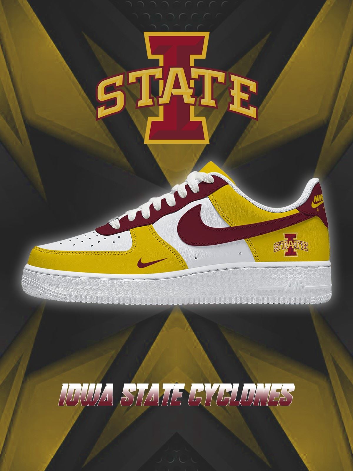 Iowa State College Custom Air-Style Sneakers