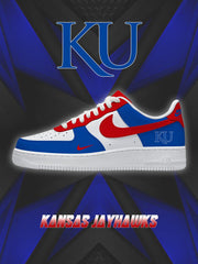 Kansas College Custom Air-Style Sneakers
