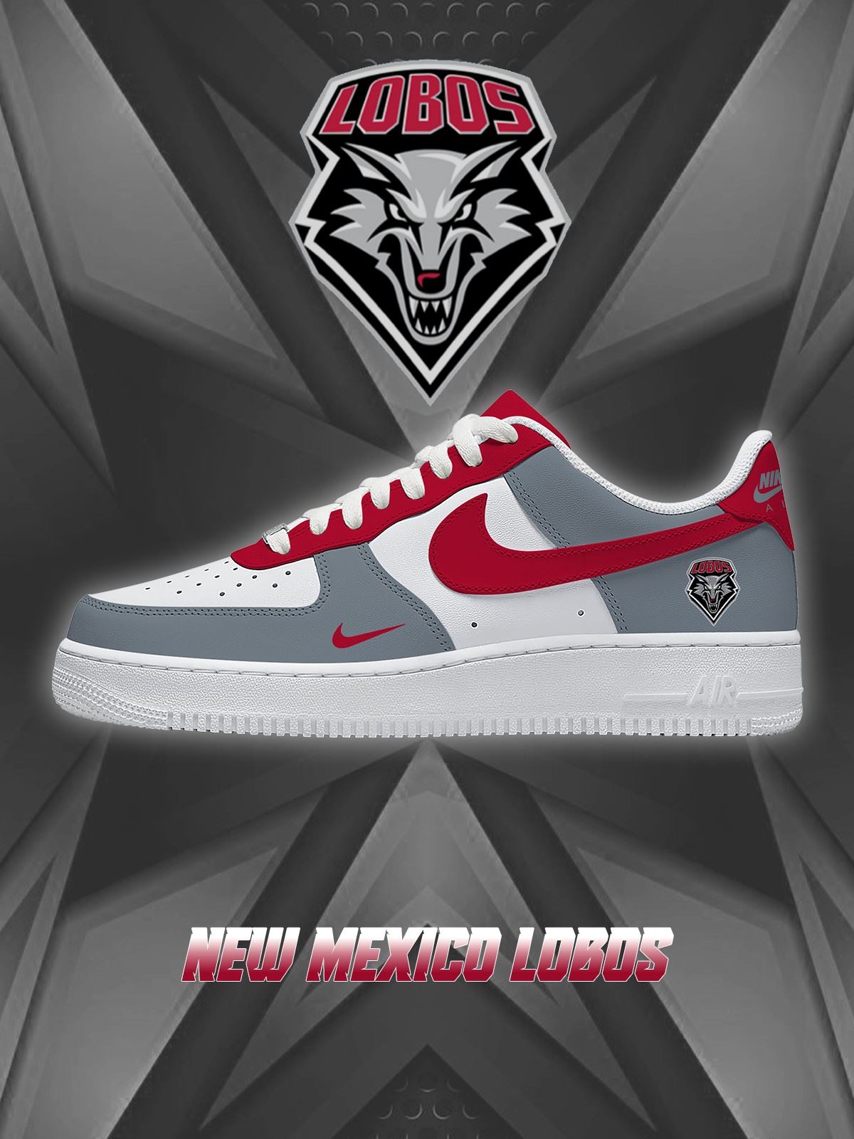 New Mexico College Custom Air-Style Sneakers