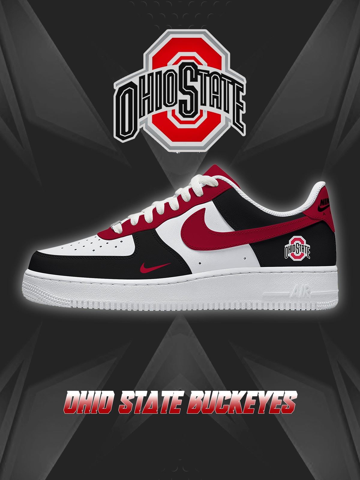 Ohio State College Custom Air-Style Sneakers