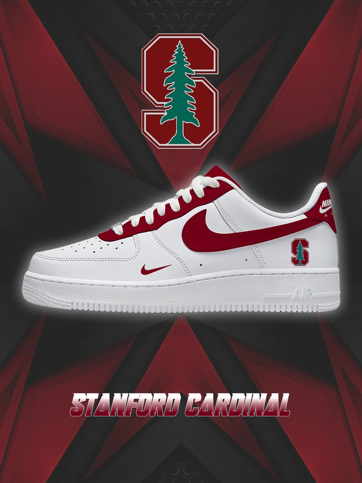 Stanford College Custom Air-Style Sneakers