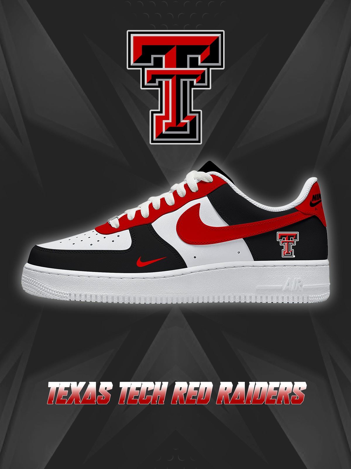 Texas Tech College Custom Air-Style Sneakers