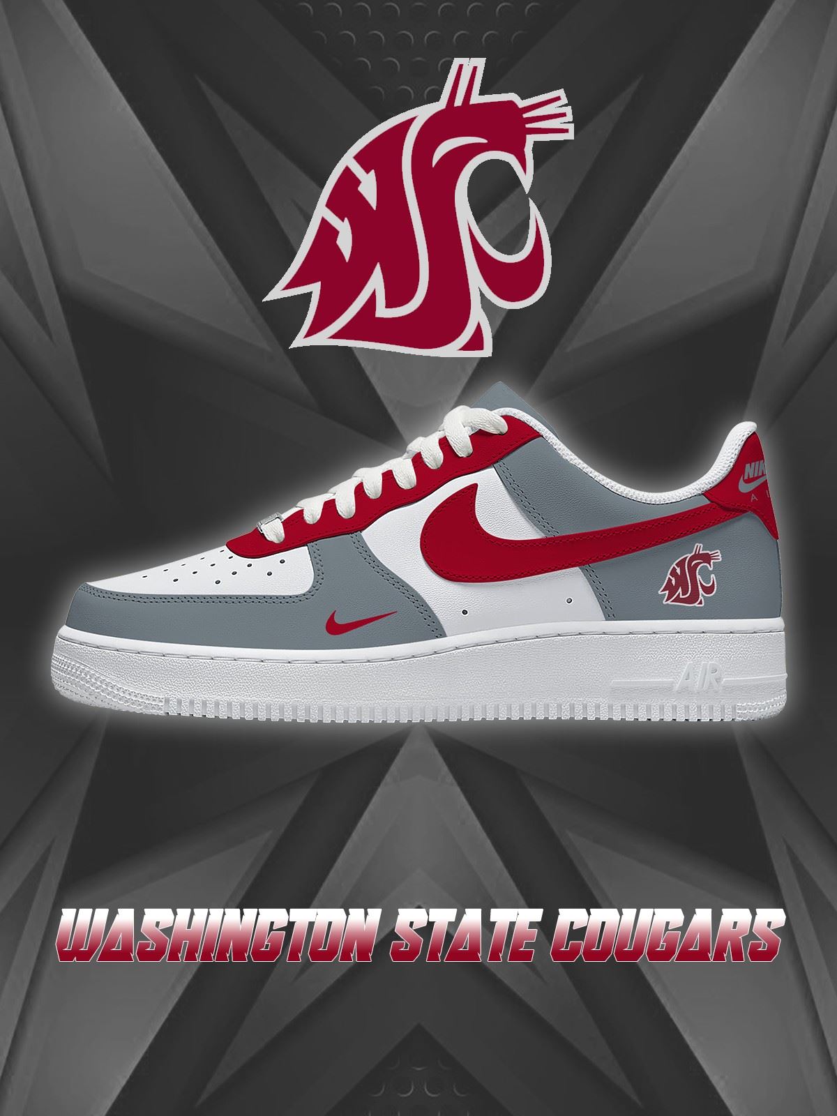 Washington State College Custom Air-Style Sneakers