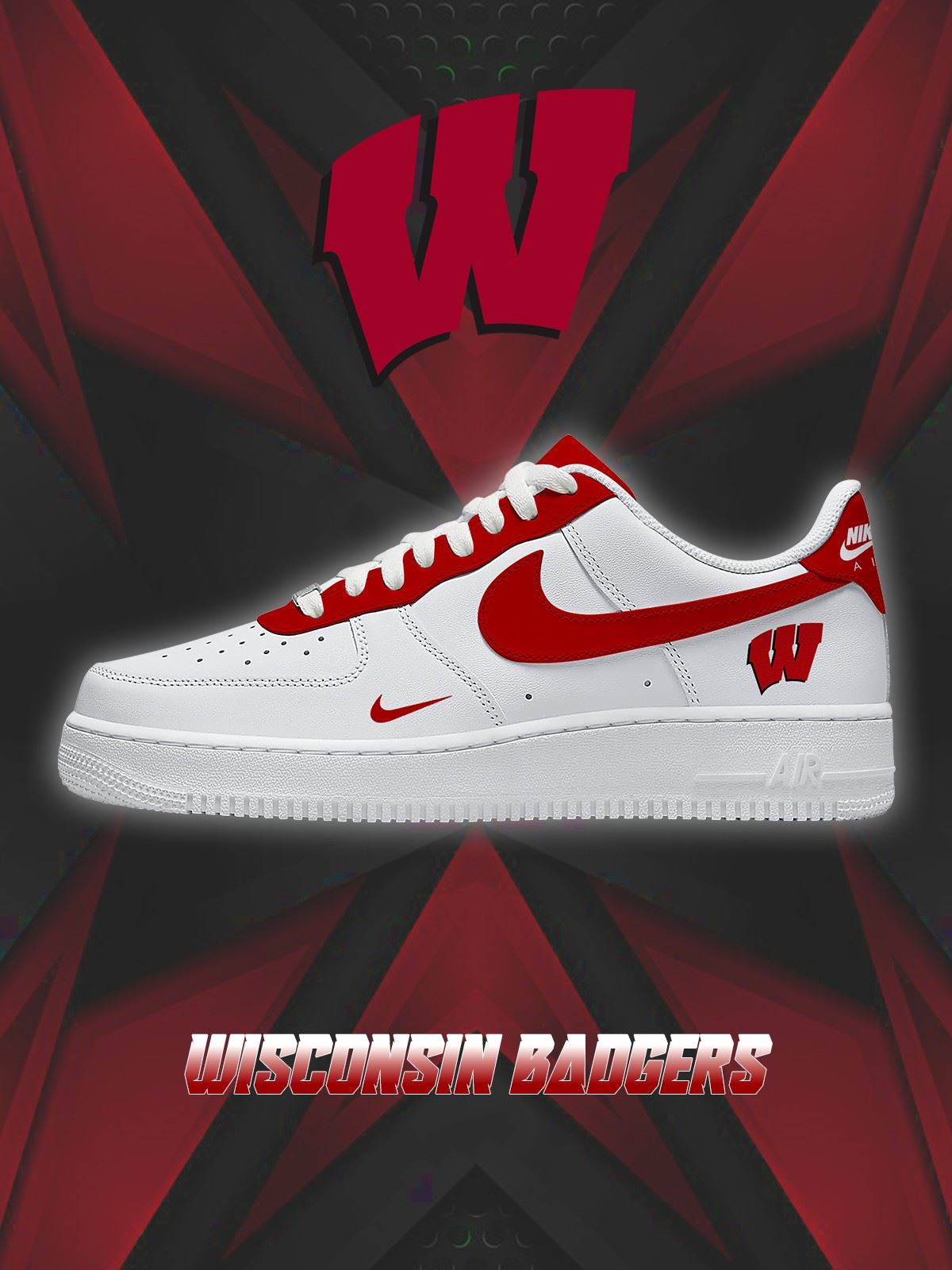 Wisconsin College Custom Air-Style Sneakers