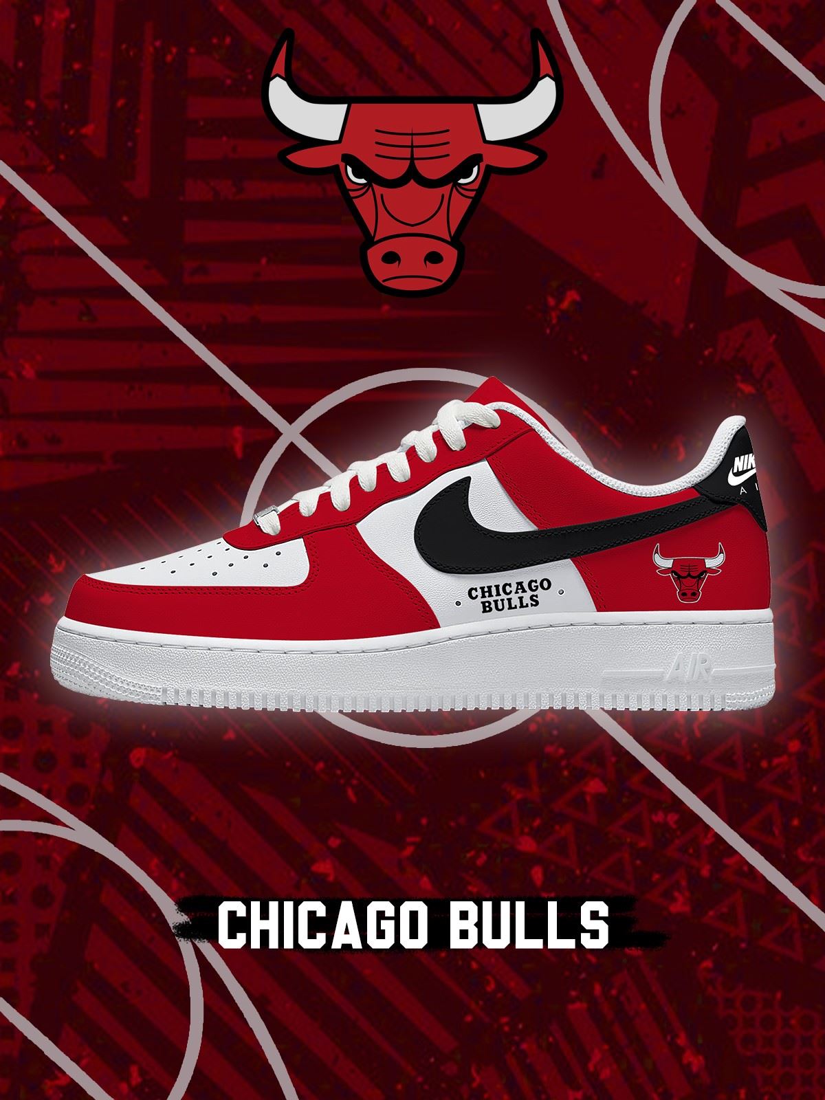 Chicago Basketball Custom Air-Style Sneakers