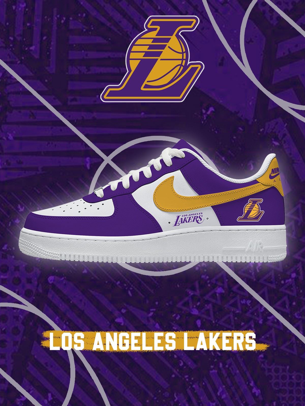 Los Angeles Basketball Custom Air-Style Sneakers
