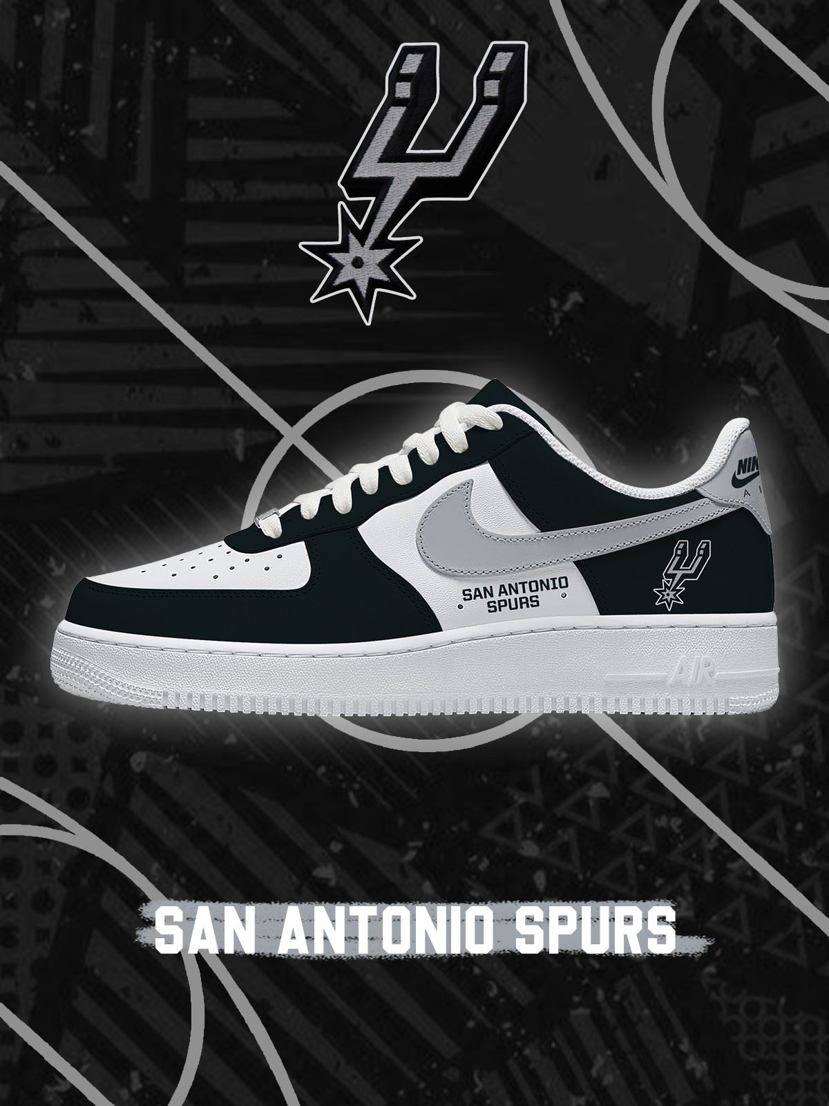 San Antonio Basketball Custom Air-Style Sneakers