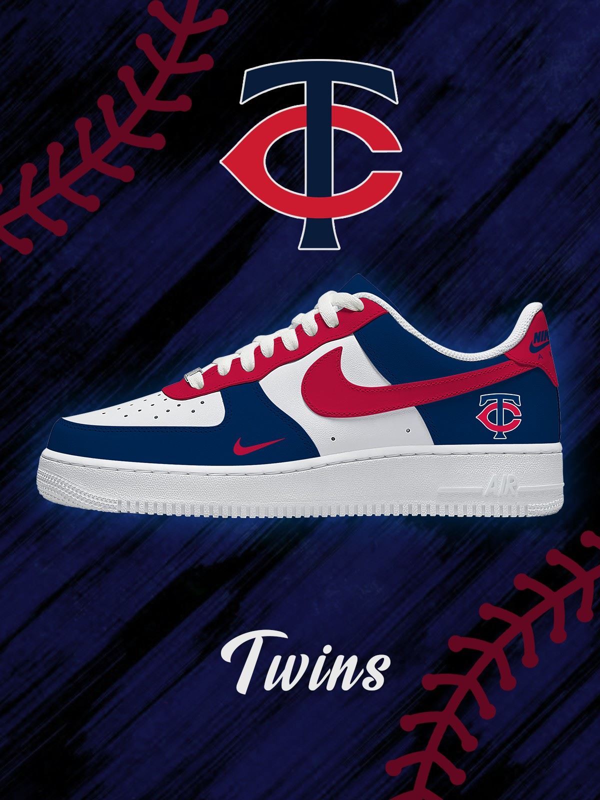 Minnesota Baseball Custom Air-Style Sneakers