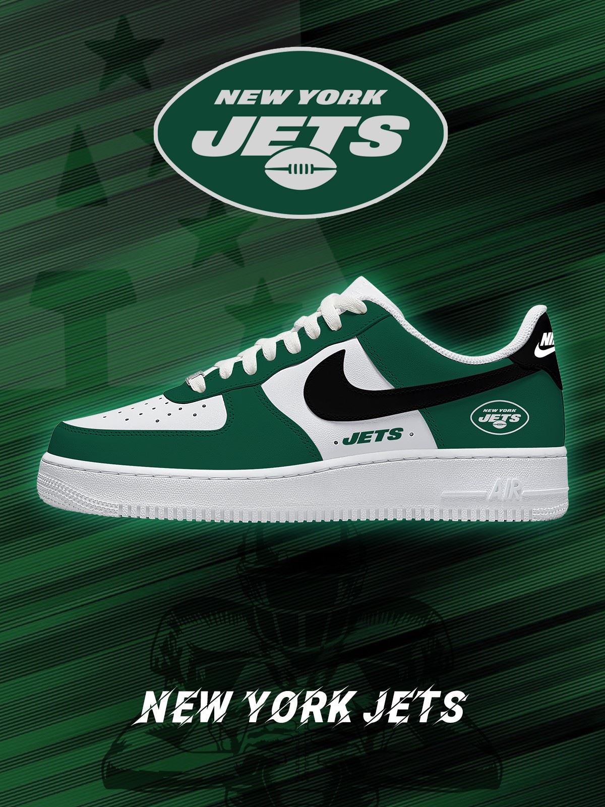 New York Football Custom Air-Style Sneakers