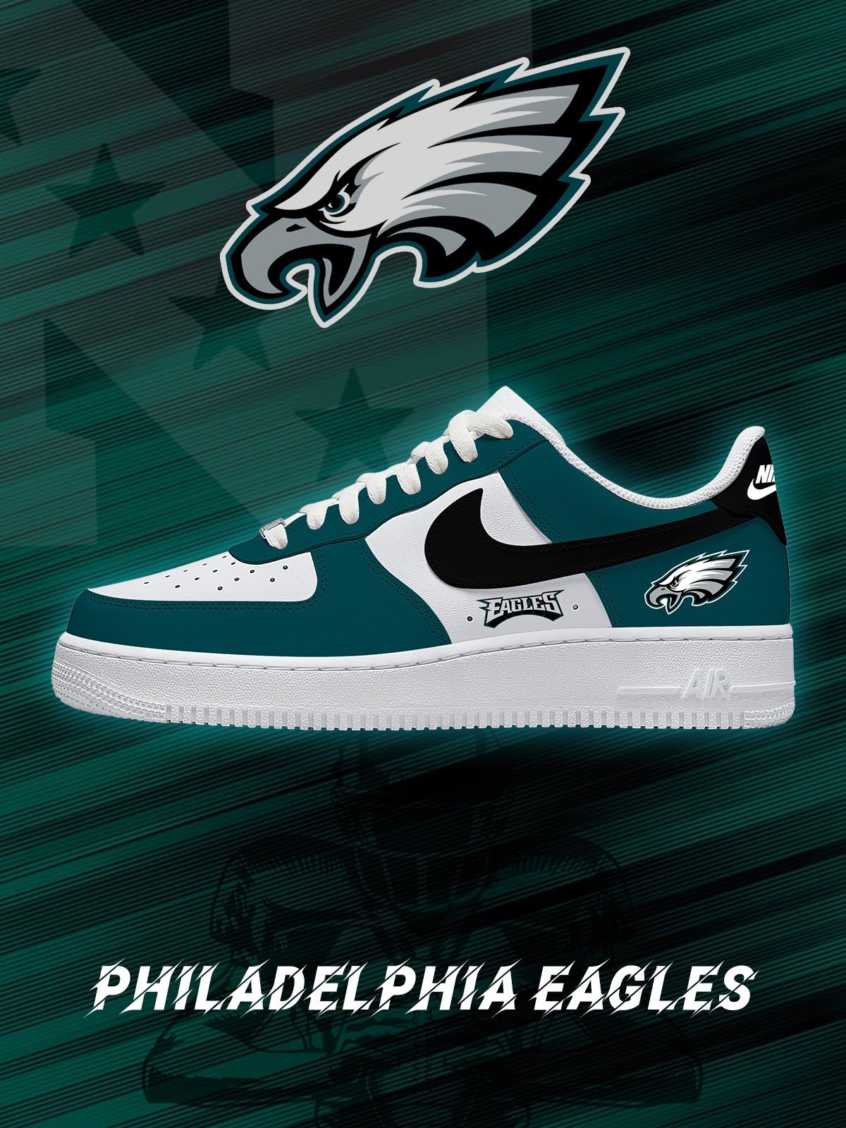 Philadelphia Football Custom Air-Style Sneakers